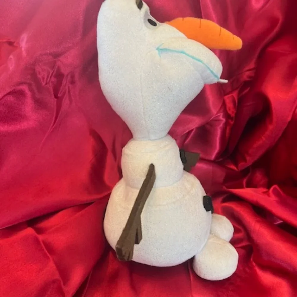 Ty Sparkle Beanie Baby Olaf the Snowman plush‎ toy DISNEY with Santa hat